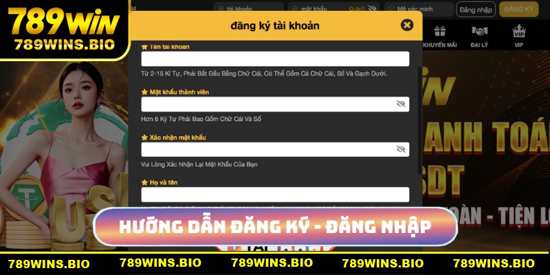 Hướng dẫn đăng ký - đăng nhập 789win